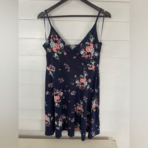 Navy Floral Kismet Mini(ish) Dress